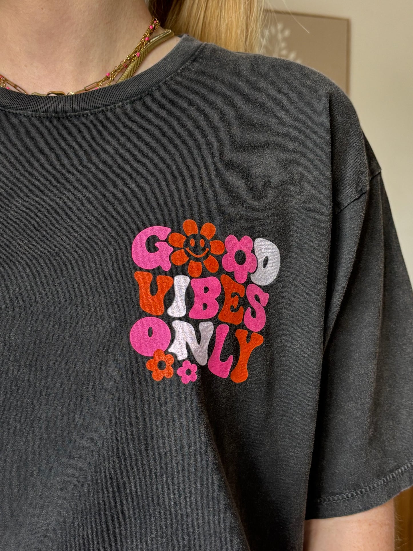 T-shirt GOOD VIBES ONLY Noir
