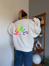 Sweat ICONIC Blanc + Multicolore