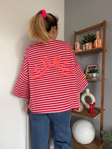 T-shirt marinière ICONIC Rouge + Rose