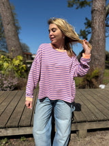 T-shirt marinière SARAH Violet + Rose