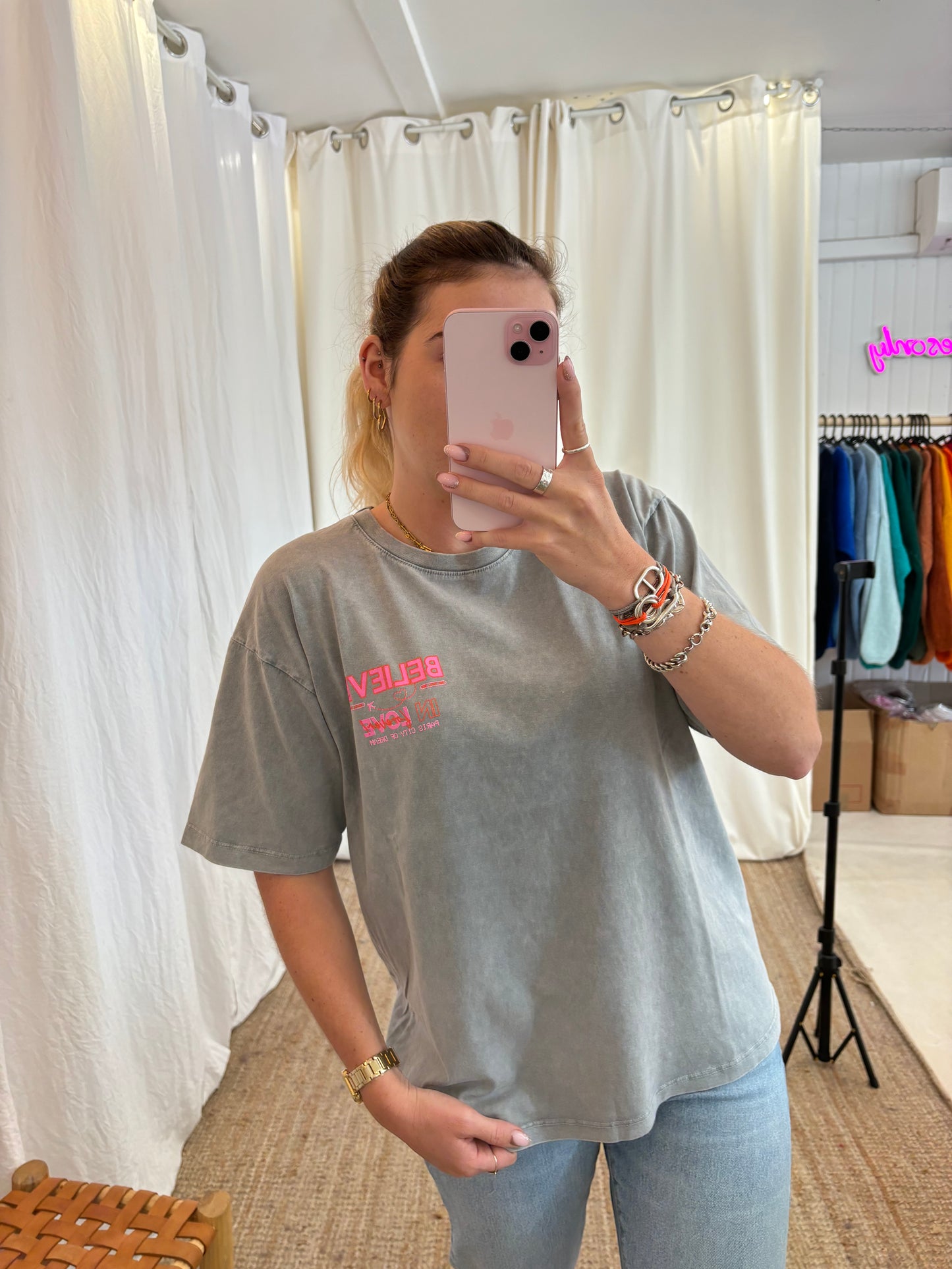 T-shirt BELIEVE IN LOVE Gris