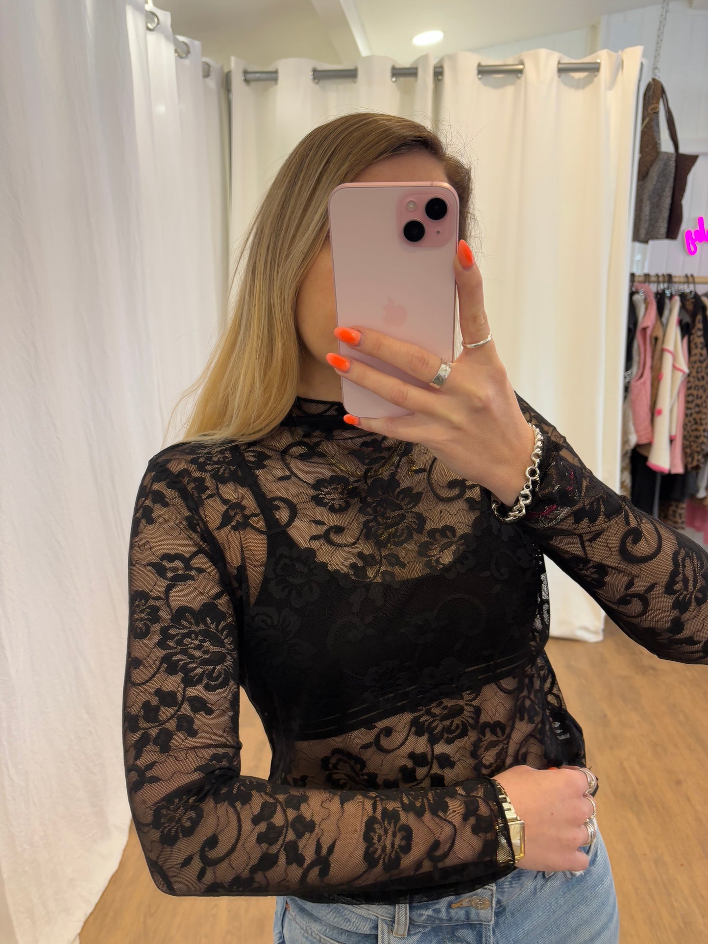 Top dentelle CINDY Noir