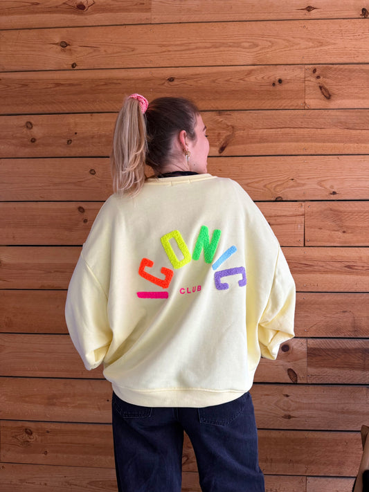 Sweat ICONIC Jaune + Multicolore