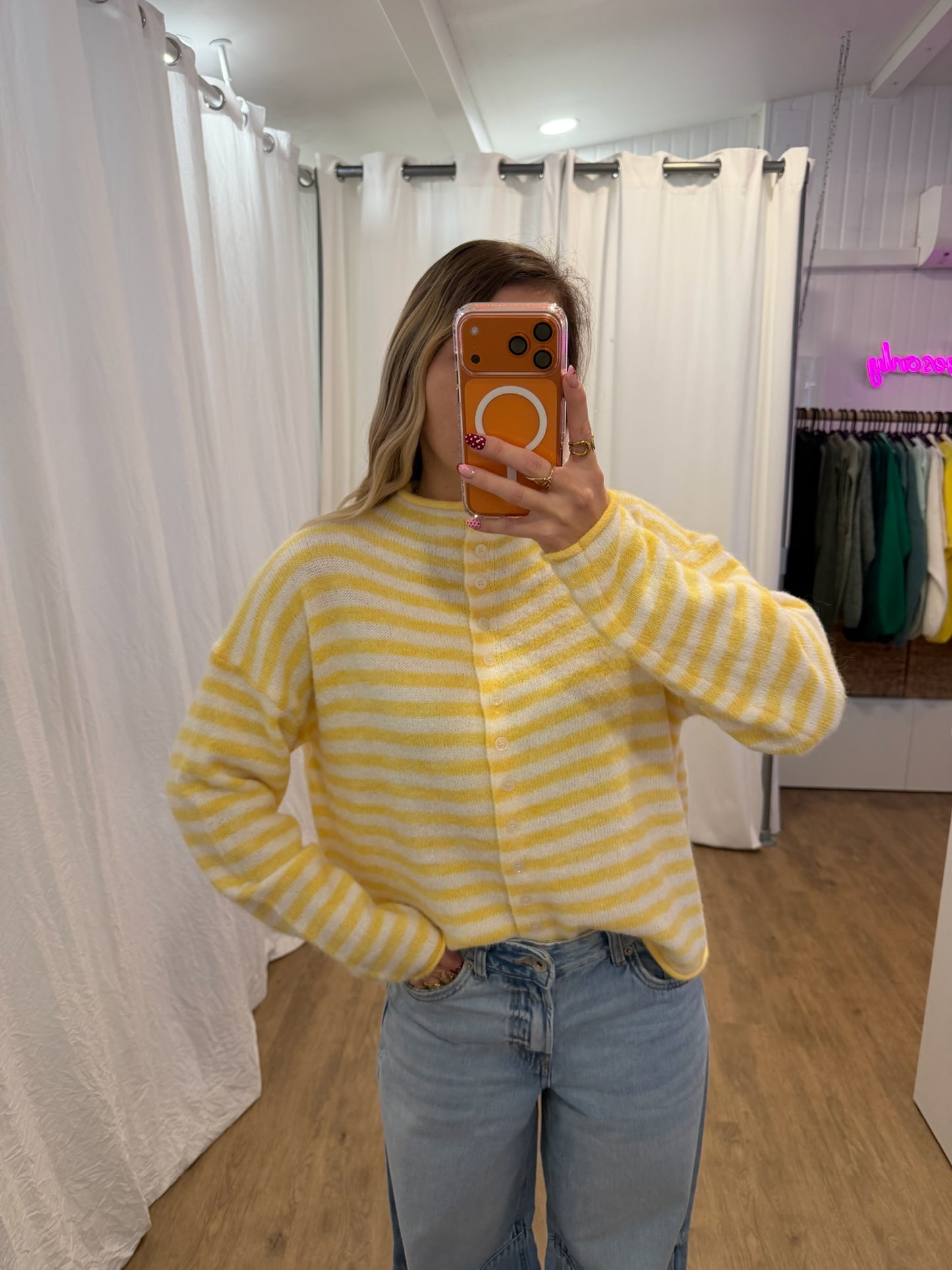 Gilet marinière NOÉLIE Jaune