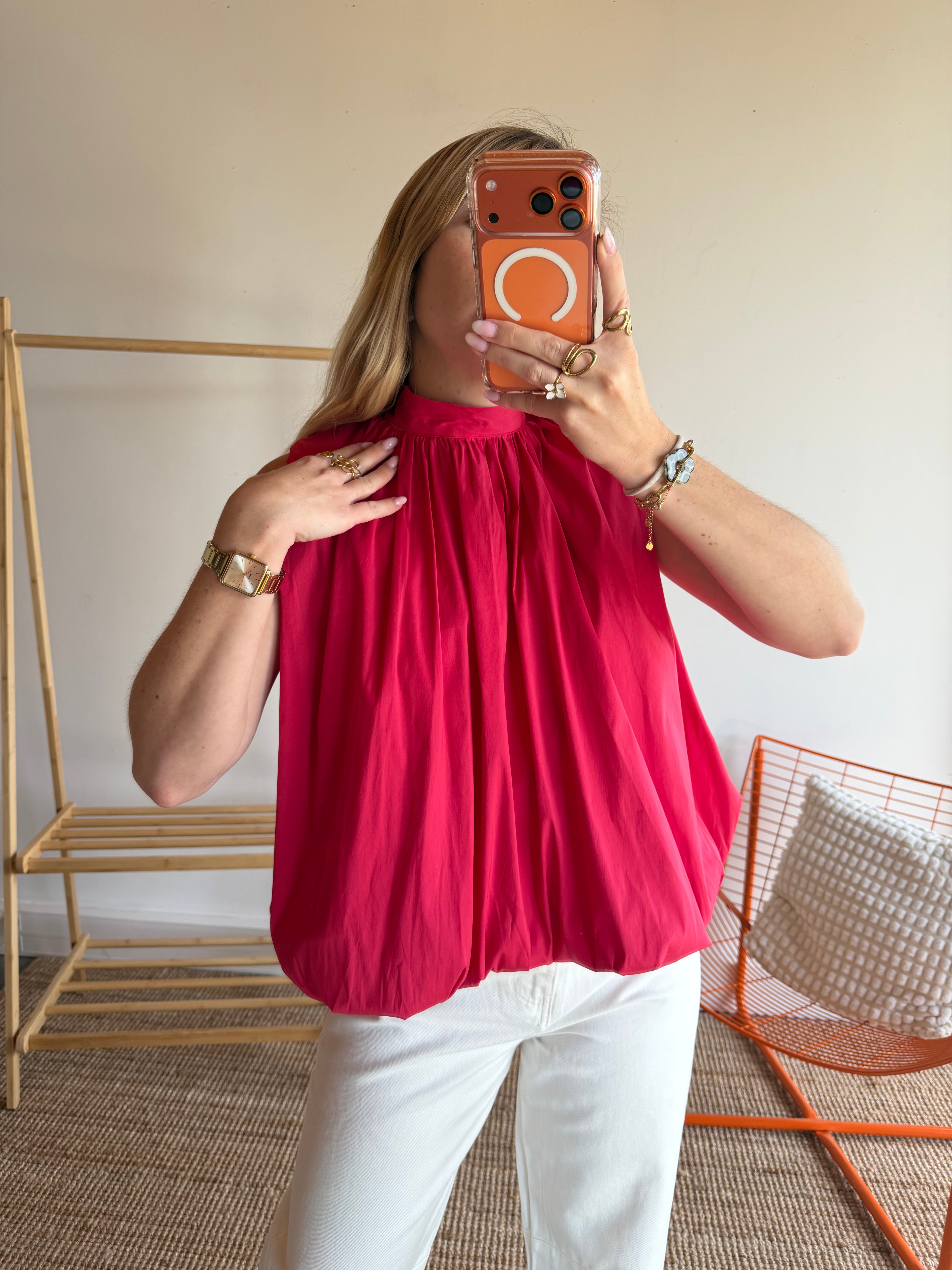 Top CARLA Framboise