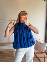 Top CARLA Bleu électrique