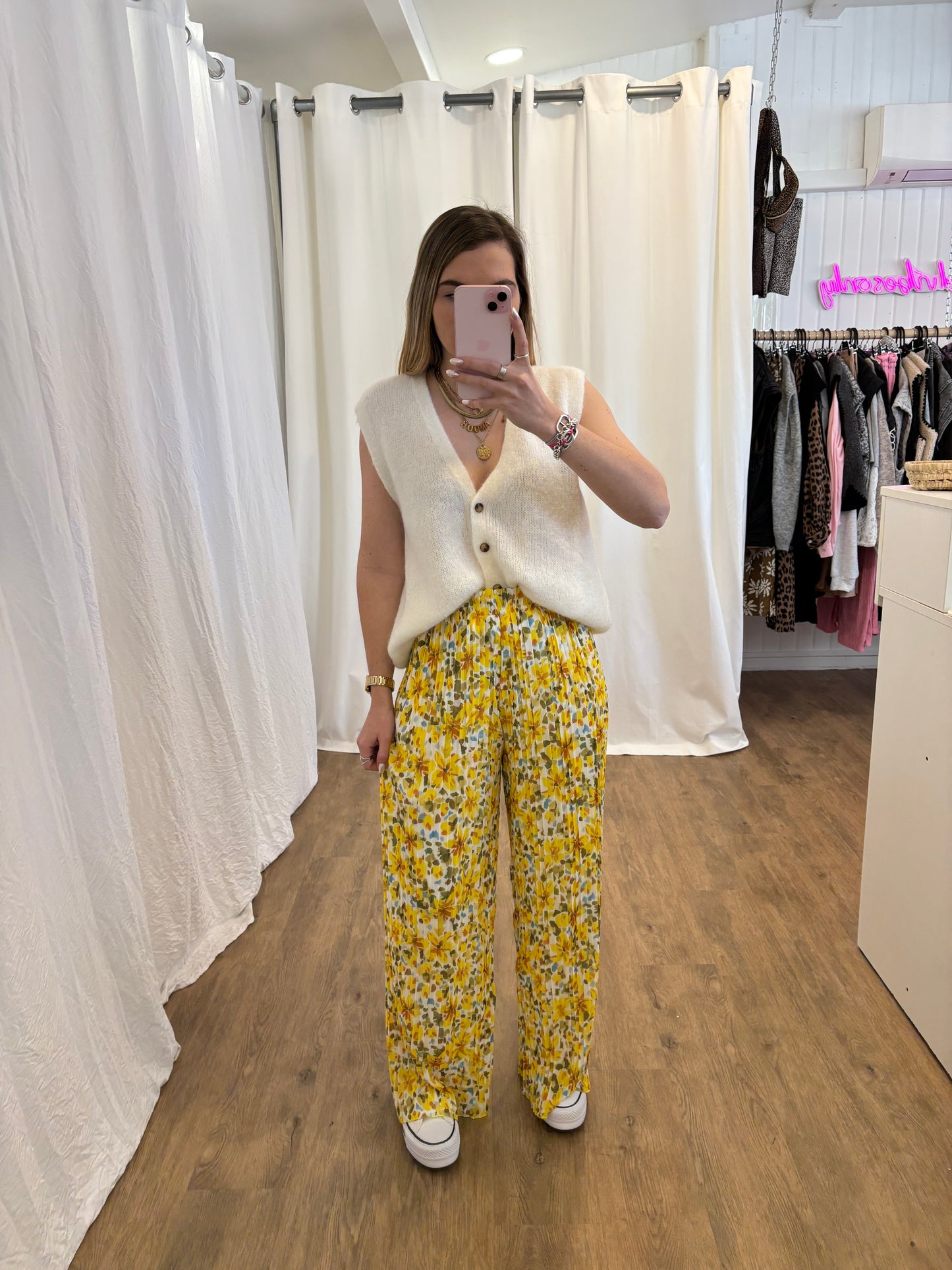 7 - Pantalon plissé BILI Jaune