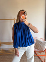 Top CARLA Bleu électrique