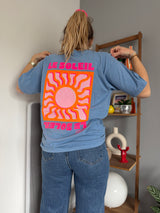 T-shirt SOLEIL Bleu Jean (NEW FLUO)