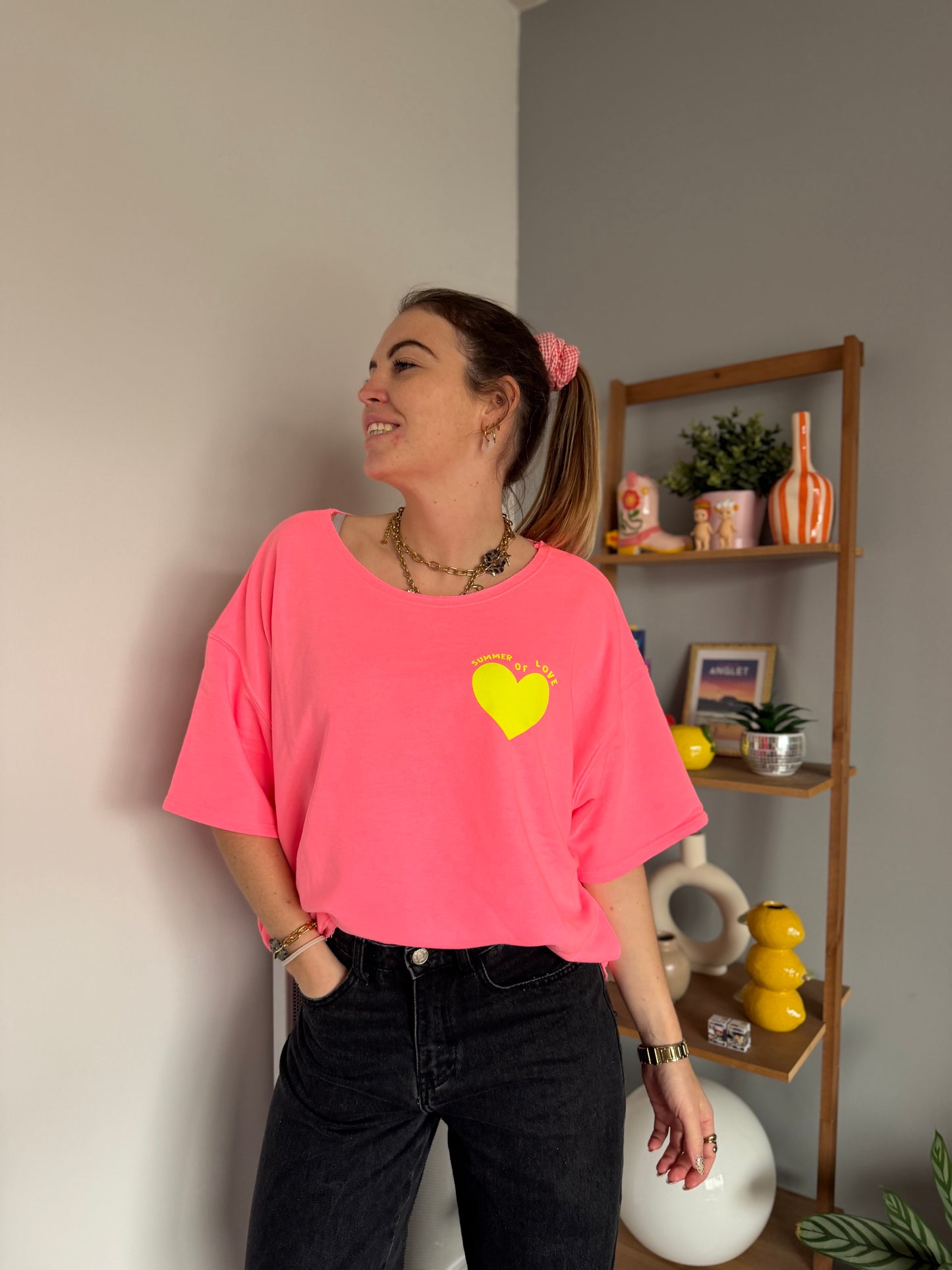 Sweat SUMMER OF LOVE Rose fluo