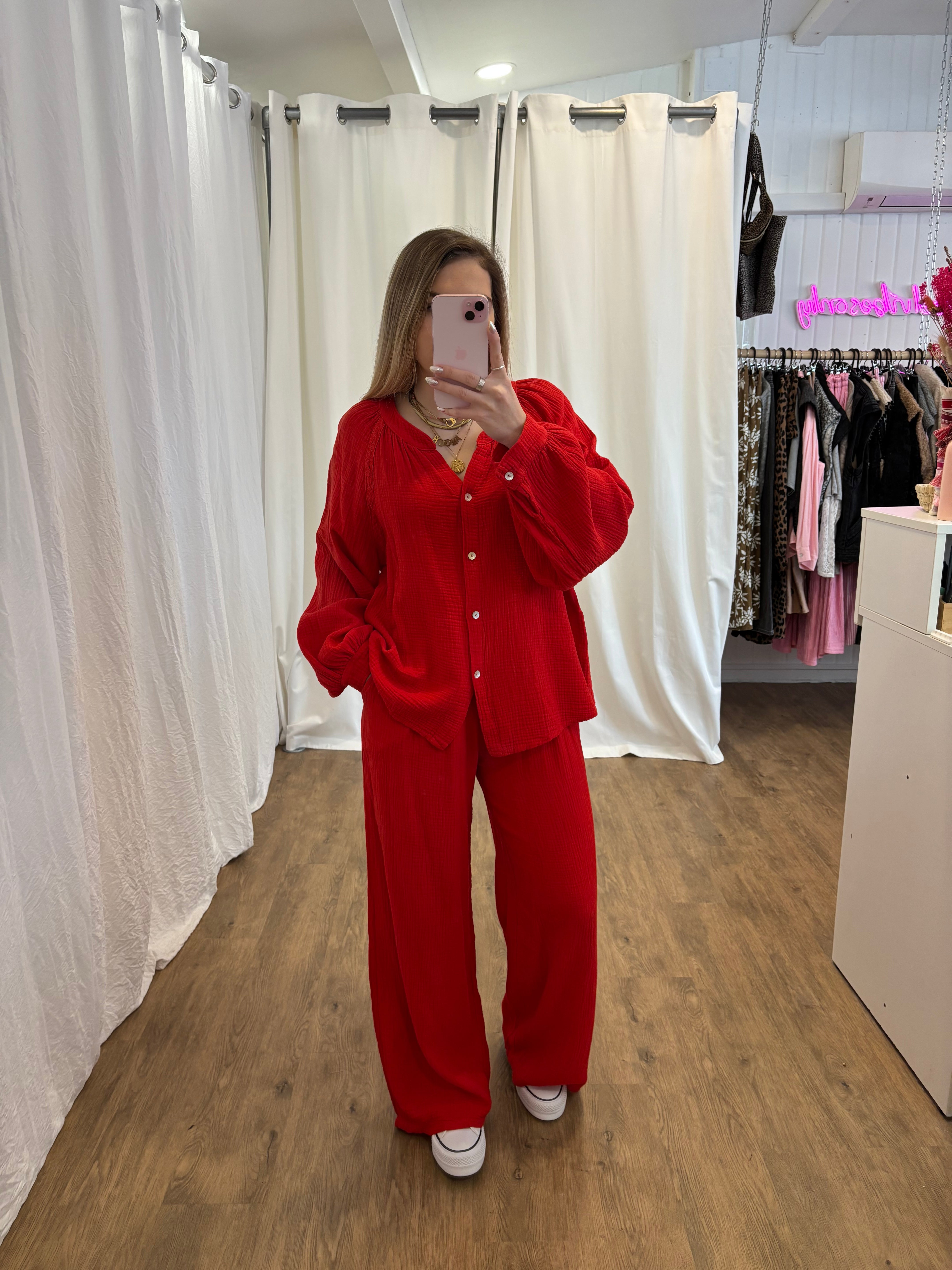 Pantalon LYA Rouge