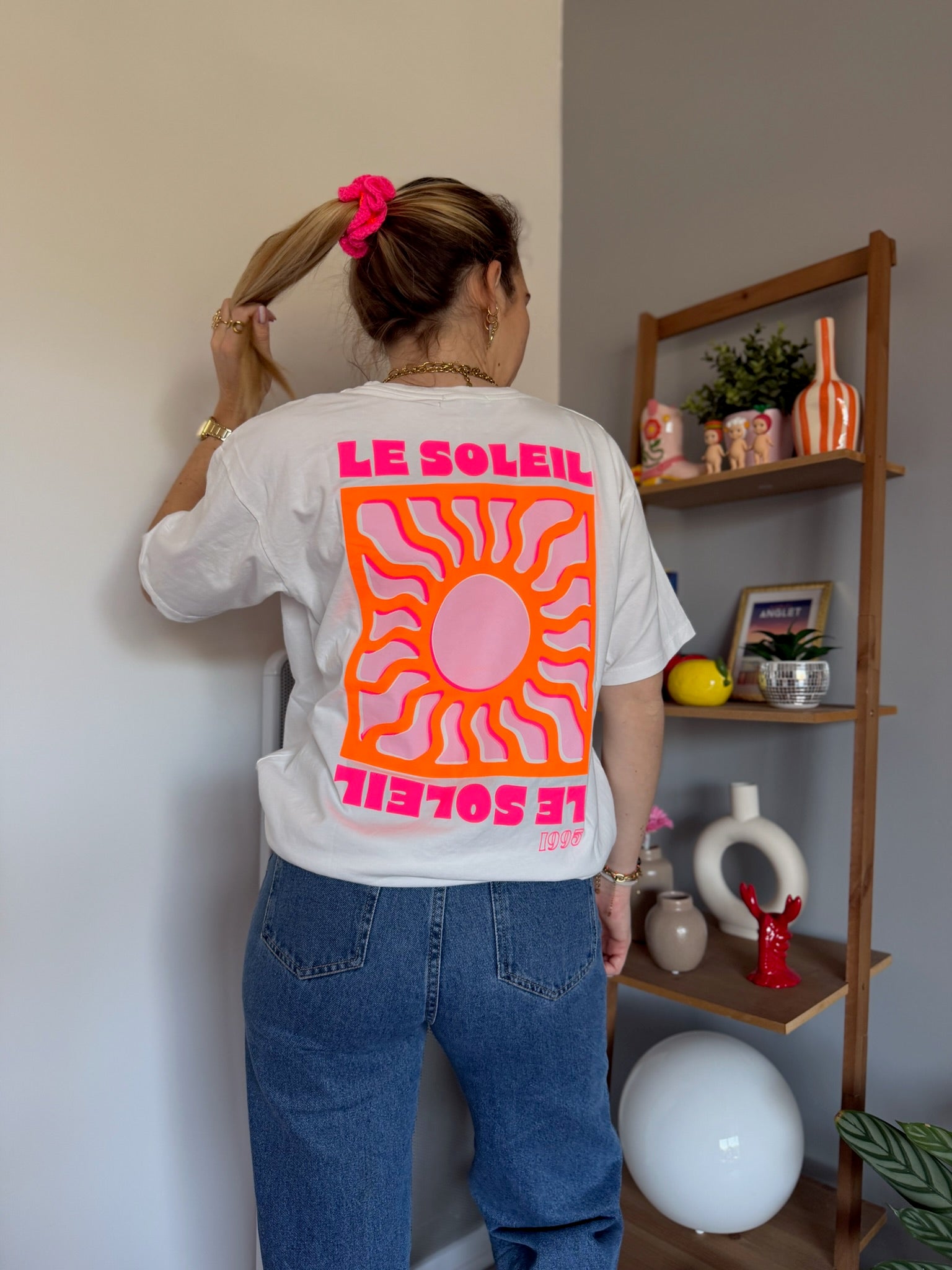 T-shirt SOLEIL (NEW FLUO) Blanc