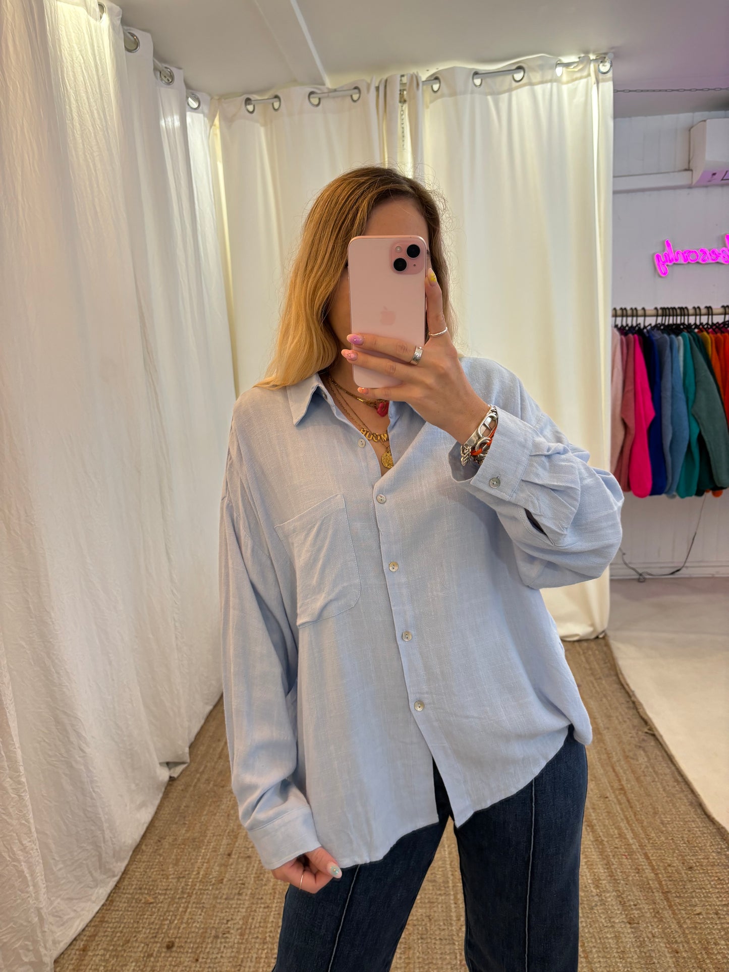 Chemise GABRIELA Bleue ciel