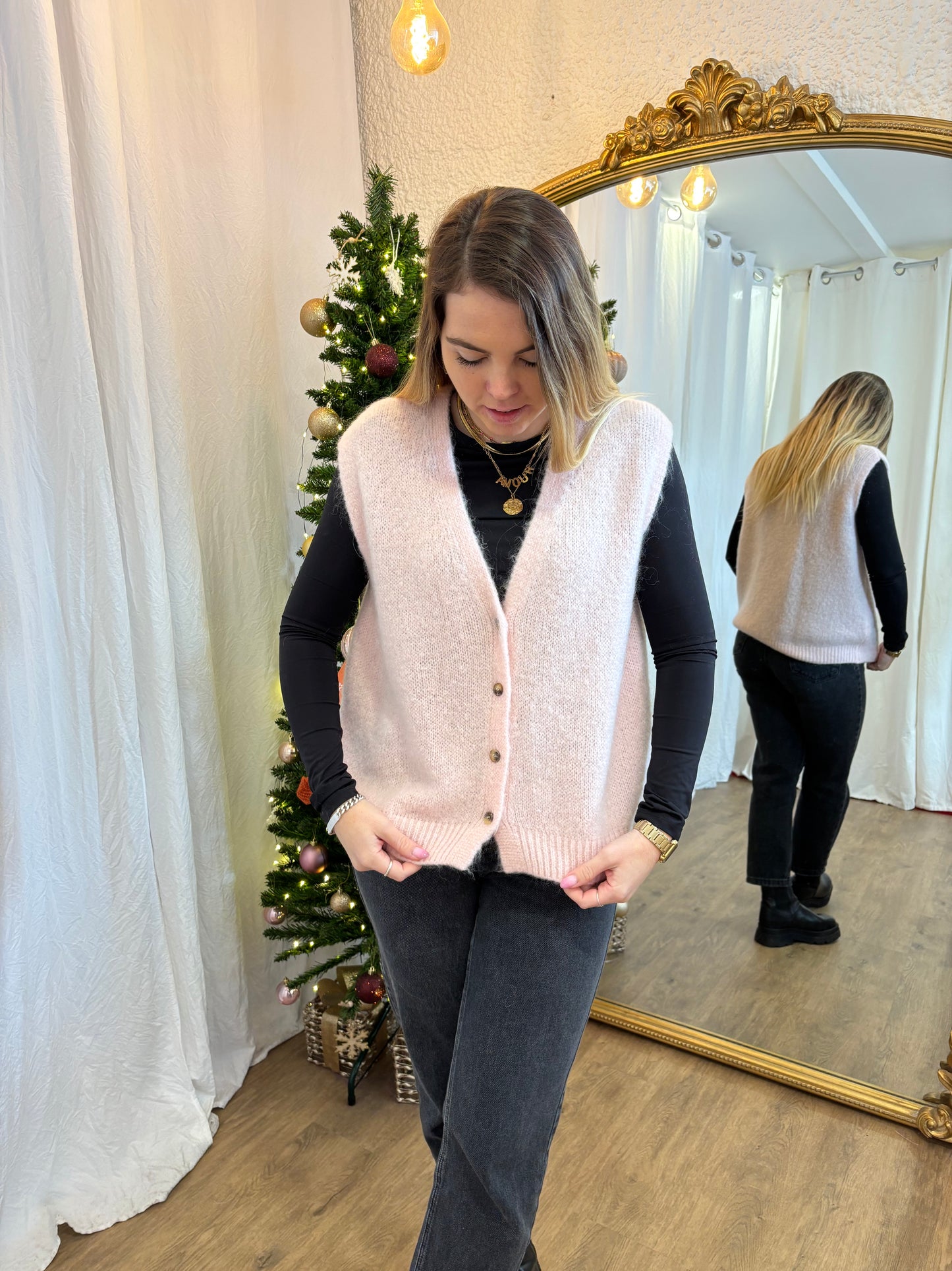25 - Gilet TOM Rose clair