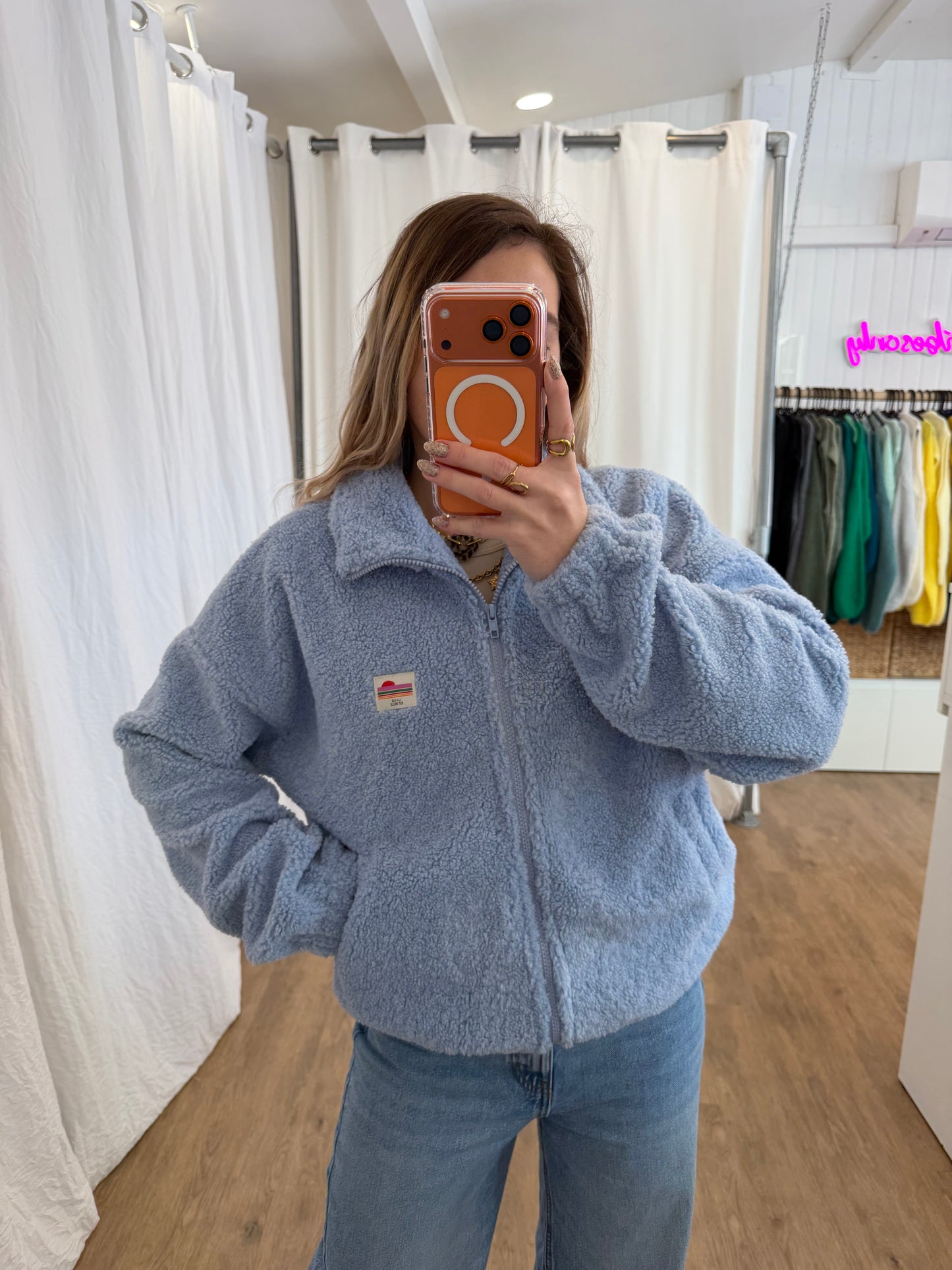 Veste polaire AVA Bleu Ciel