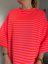 T-shirt marinière ICONIC Orange + Rose