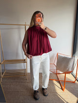Top CARLA Rouge Bordeaux