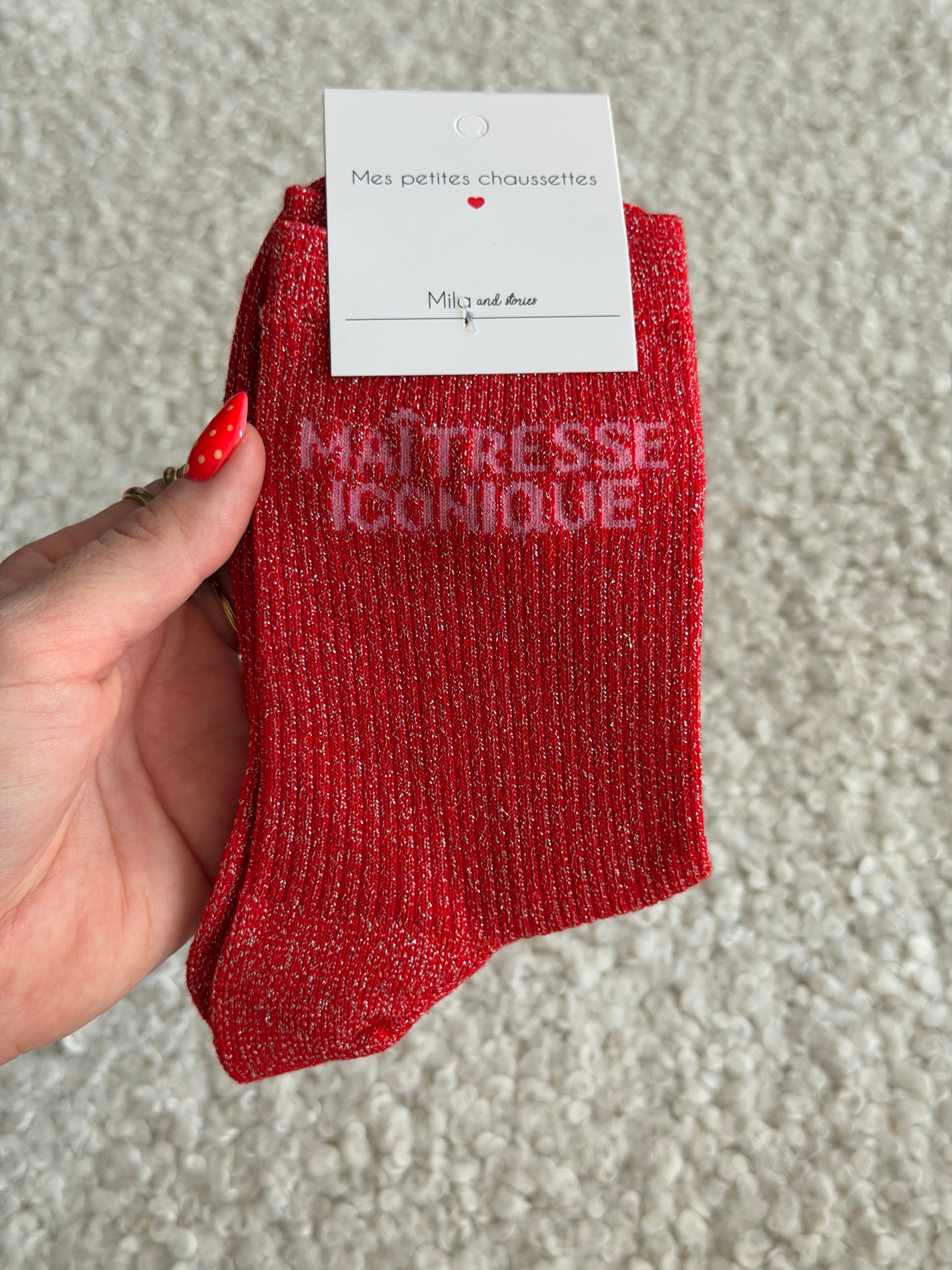 Chaussettes montantes MAÎTRESSE ICONIQUE
