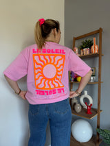 T-shirt SOLEIL (NEW FLUO) Rose baby