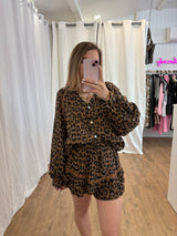 Short LYA Léopard Camel