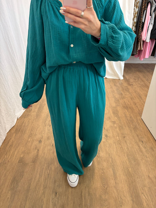 Pantalon LYA Bleu canard