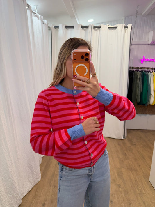 Gilet GIGI Rose/Rouge/Bleu