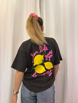 T-shirt LEMONS Noir •