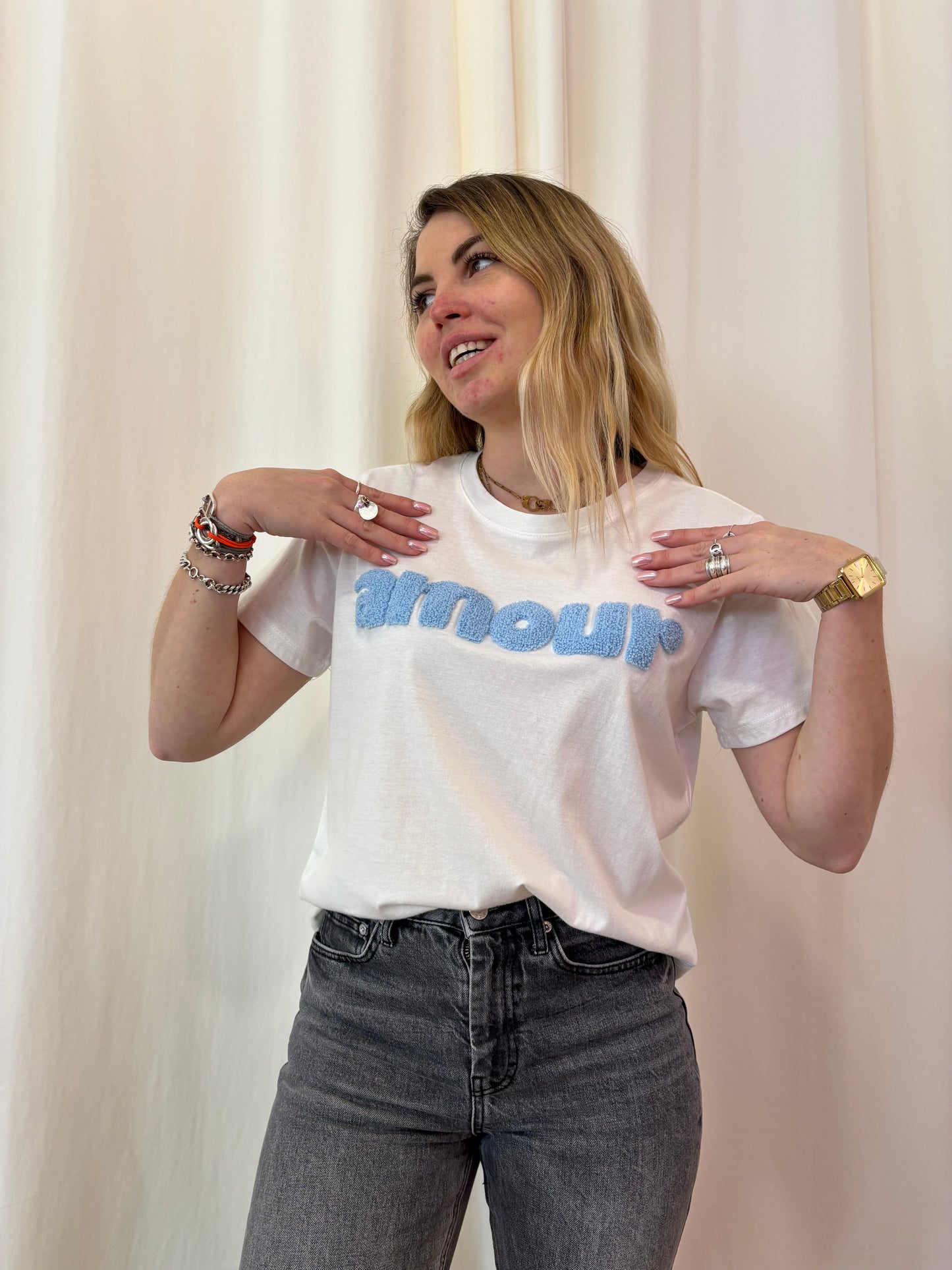 T-shirt AMOUR Bleu ciel