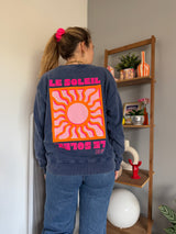 Sweat SOLEIL Bleu marine (NEW FLUO)