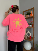 Sweat LOVE IN THE SUN Rose fluo