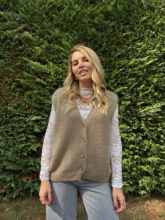 19 - Gilet TOM - Taupe clair