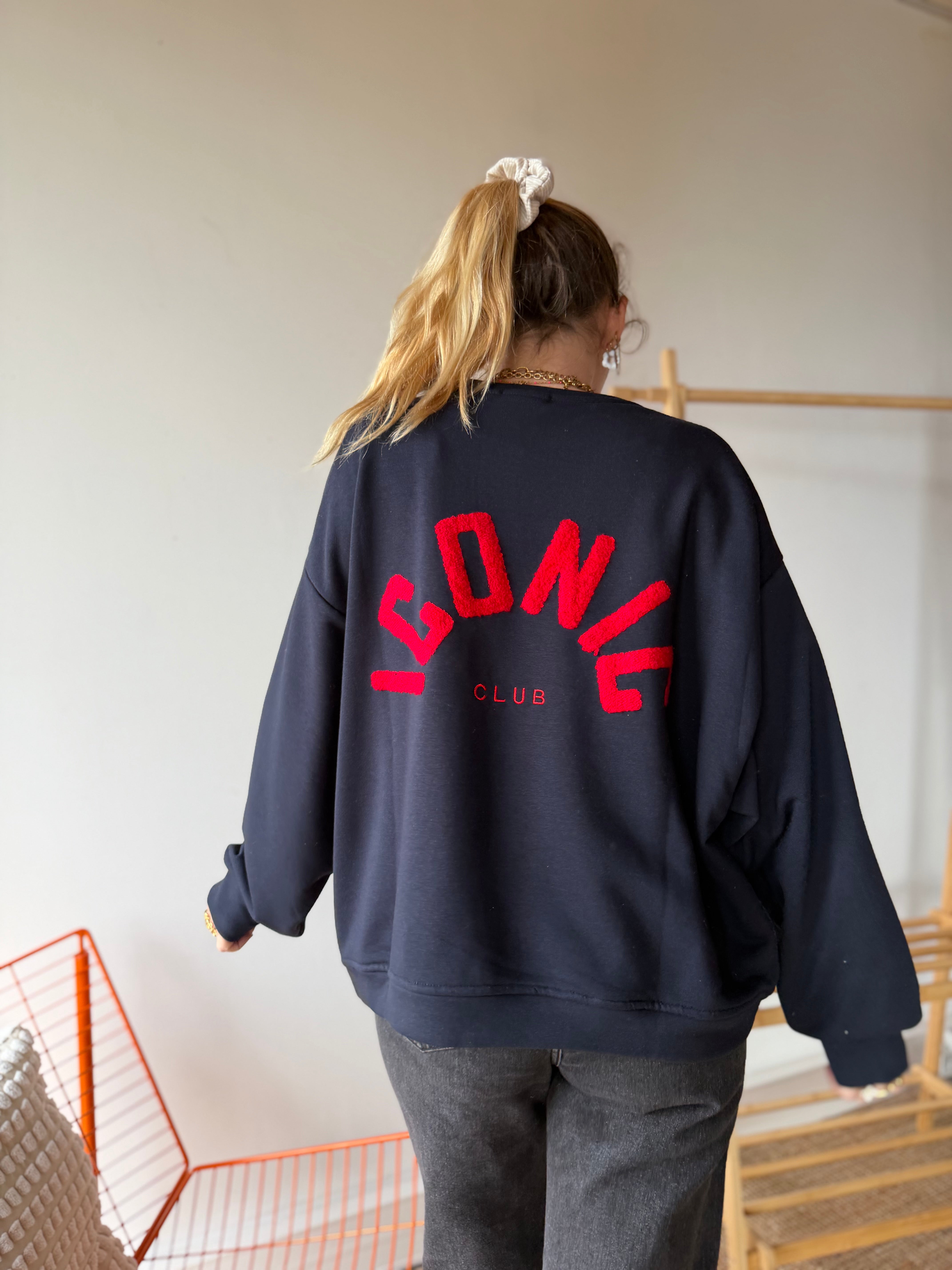 Sweat ICONIC CLUB Bleu marine