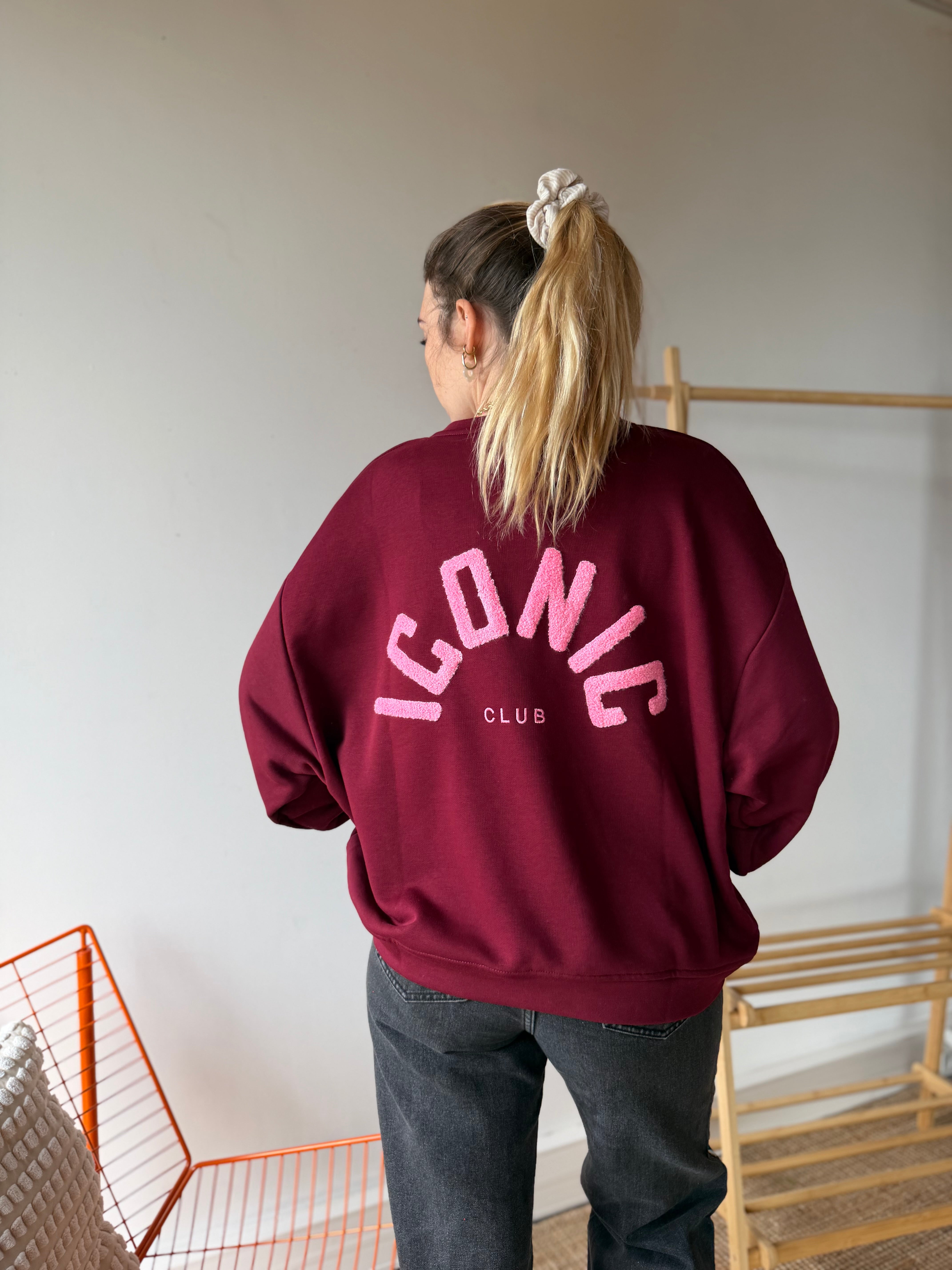 Sweat ICONIC CLUB Bordeaux