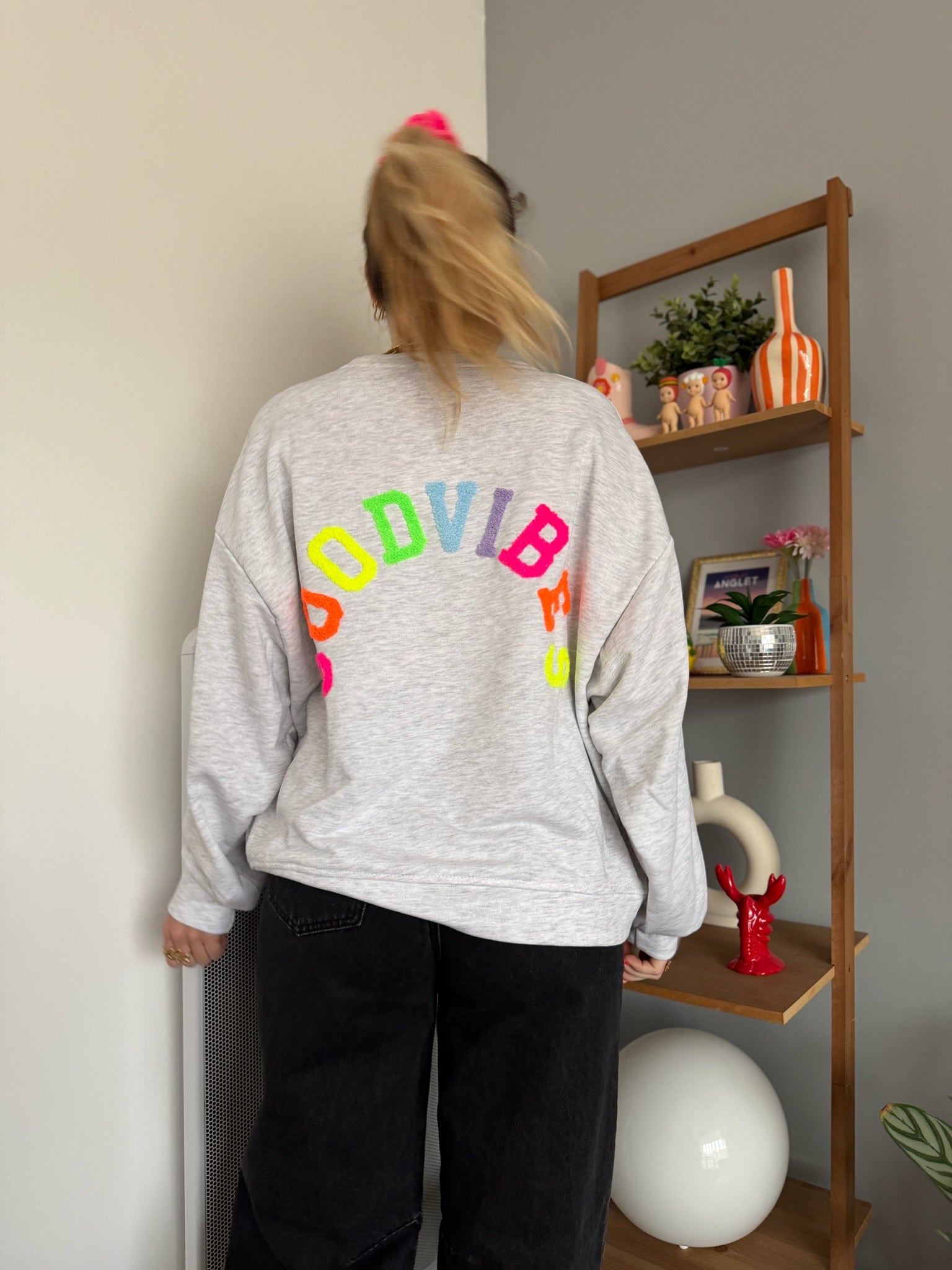 Sweat GOOD VIBES Gris
