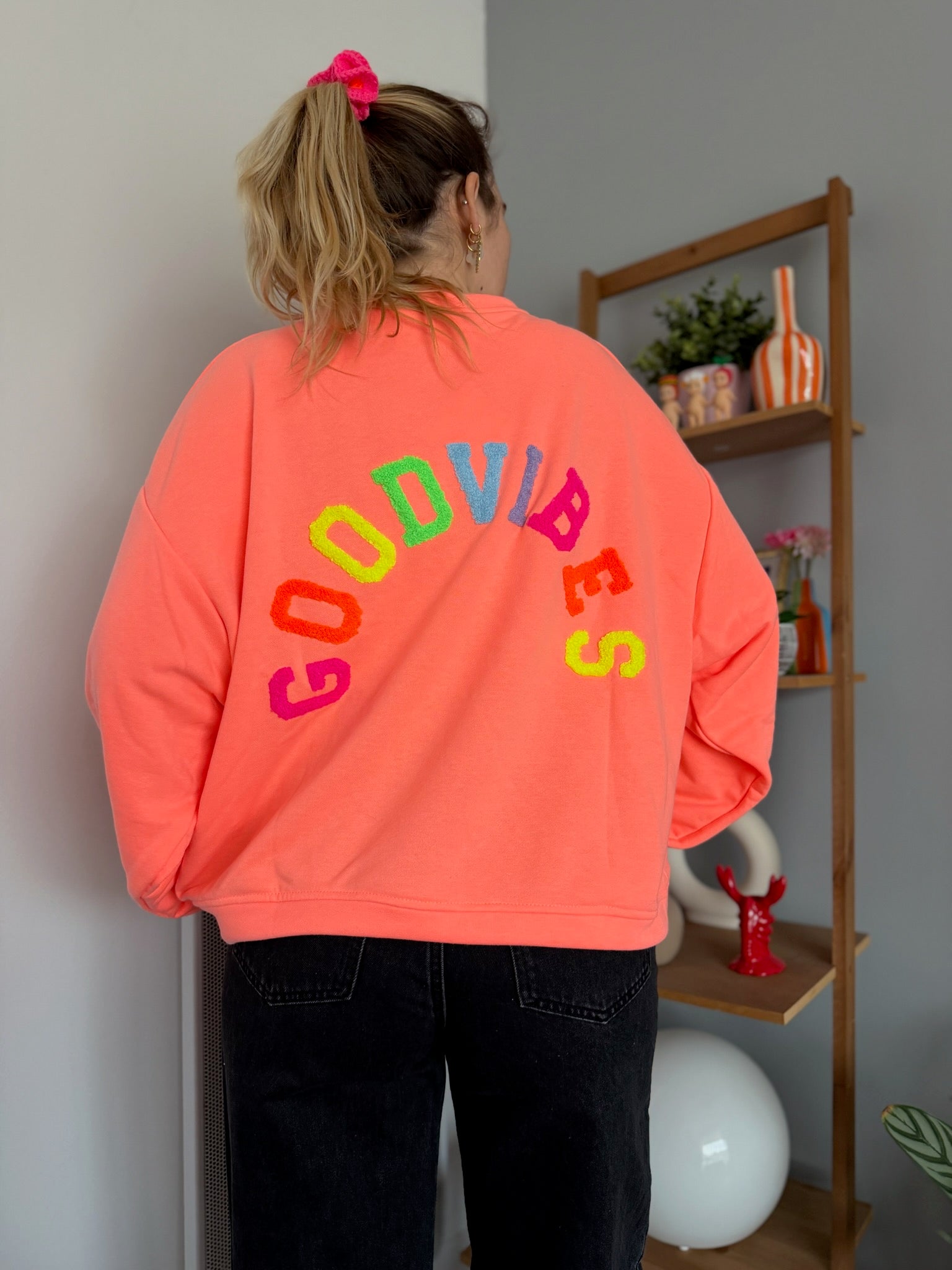 Sweat GOOD VIBES Corail
