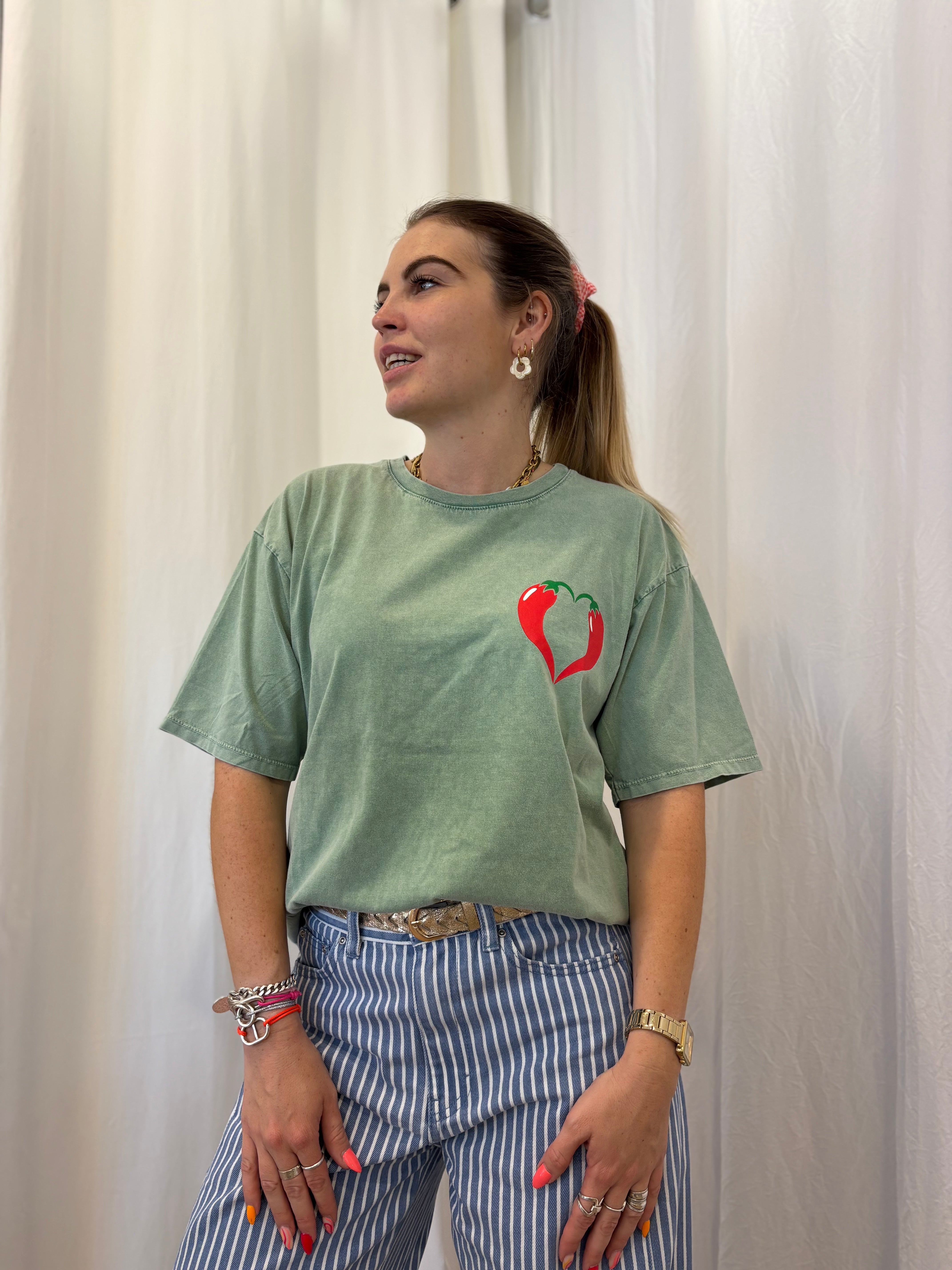 T-shirt SPICY LOVE Vert ••