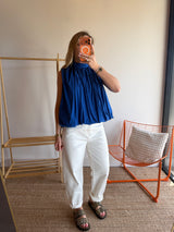 Top CARLA Bleu électrique