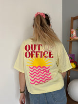 T-shirt OUT OF OFFICE Jaune •