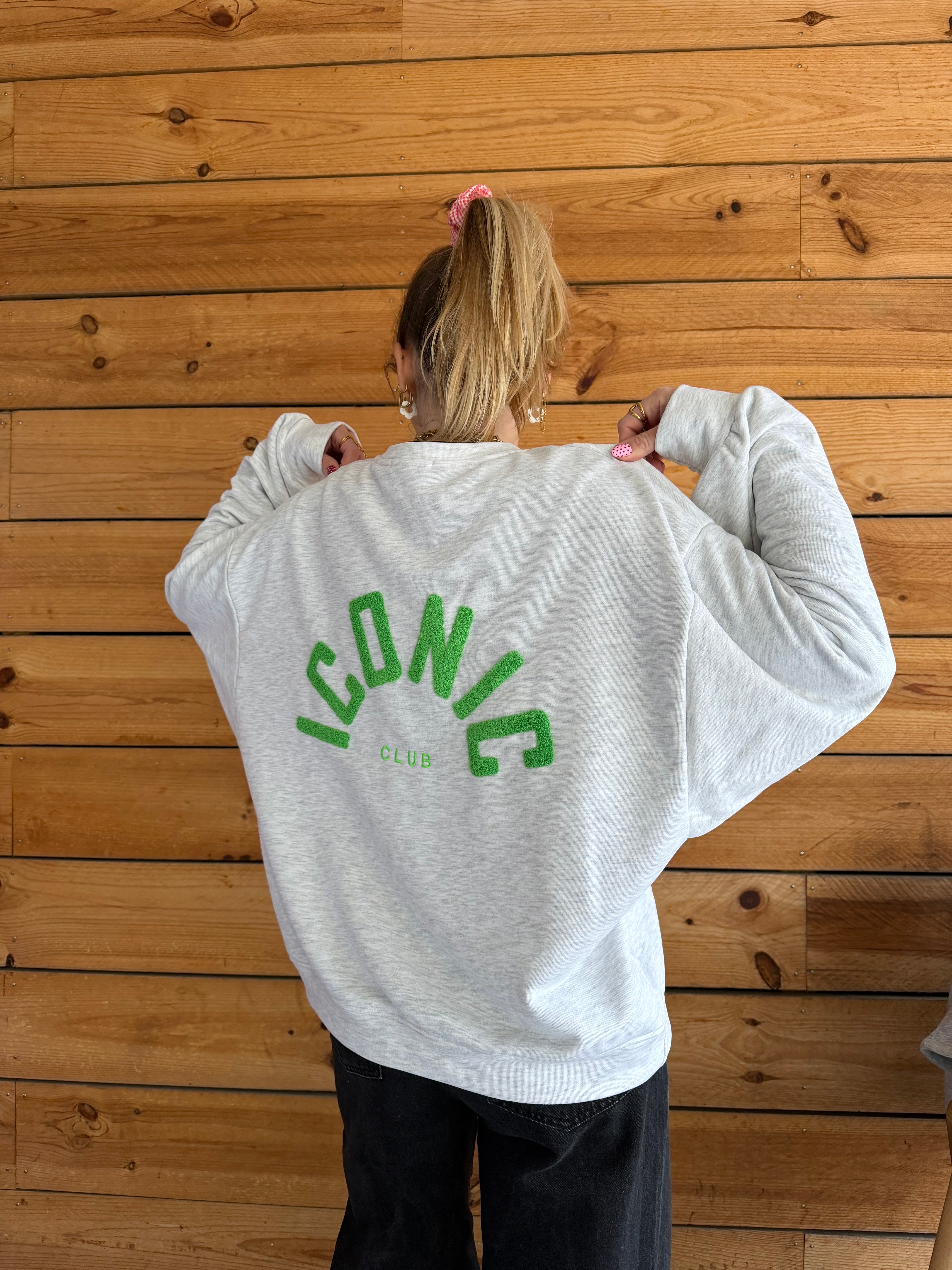 Sweat ICONIC Gris + Vert