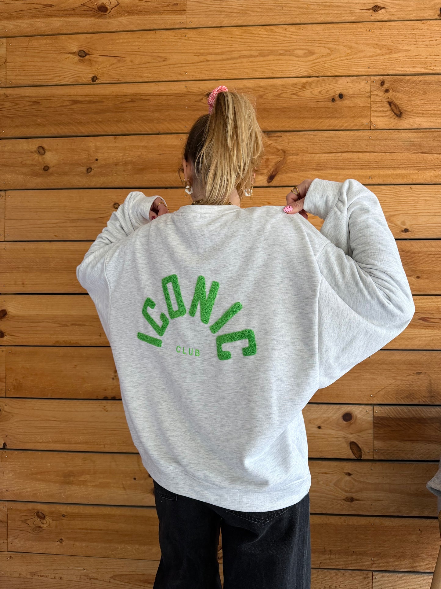 Sweat ICONIC Gris + Vert