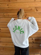 Sweat ICONIC Gris + Vert