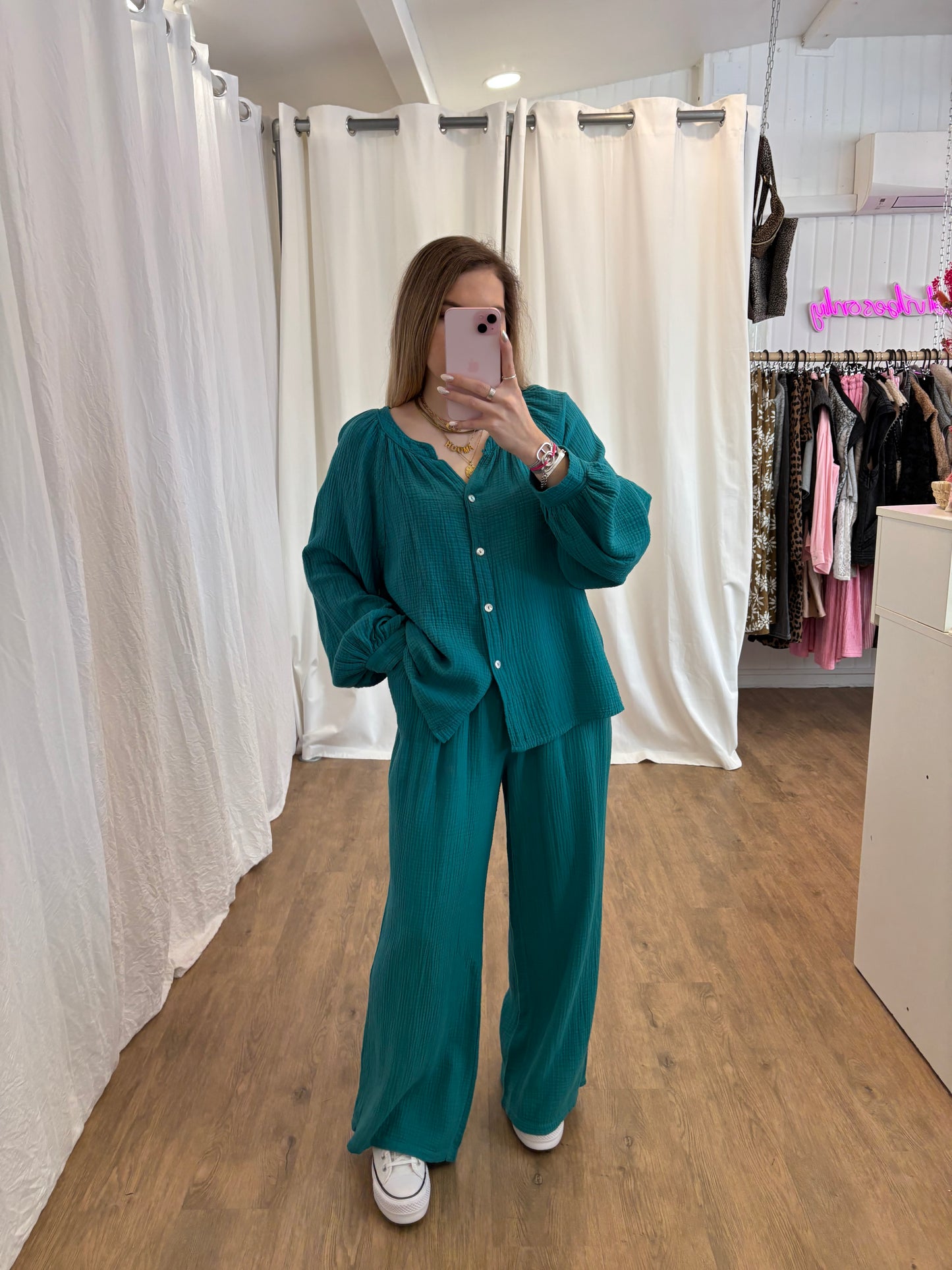 Pantalon LYA Bleu canard