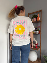T-shirt AMOUR AU SOLEIL Blanc