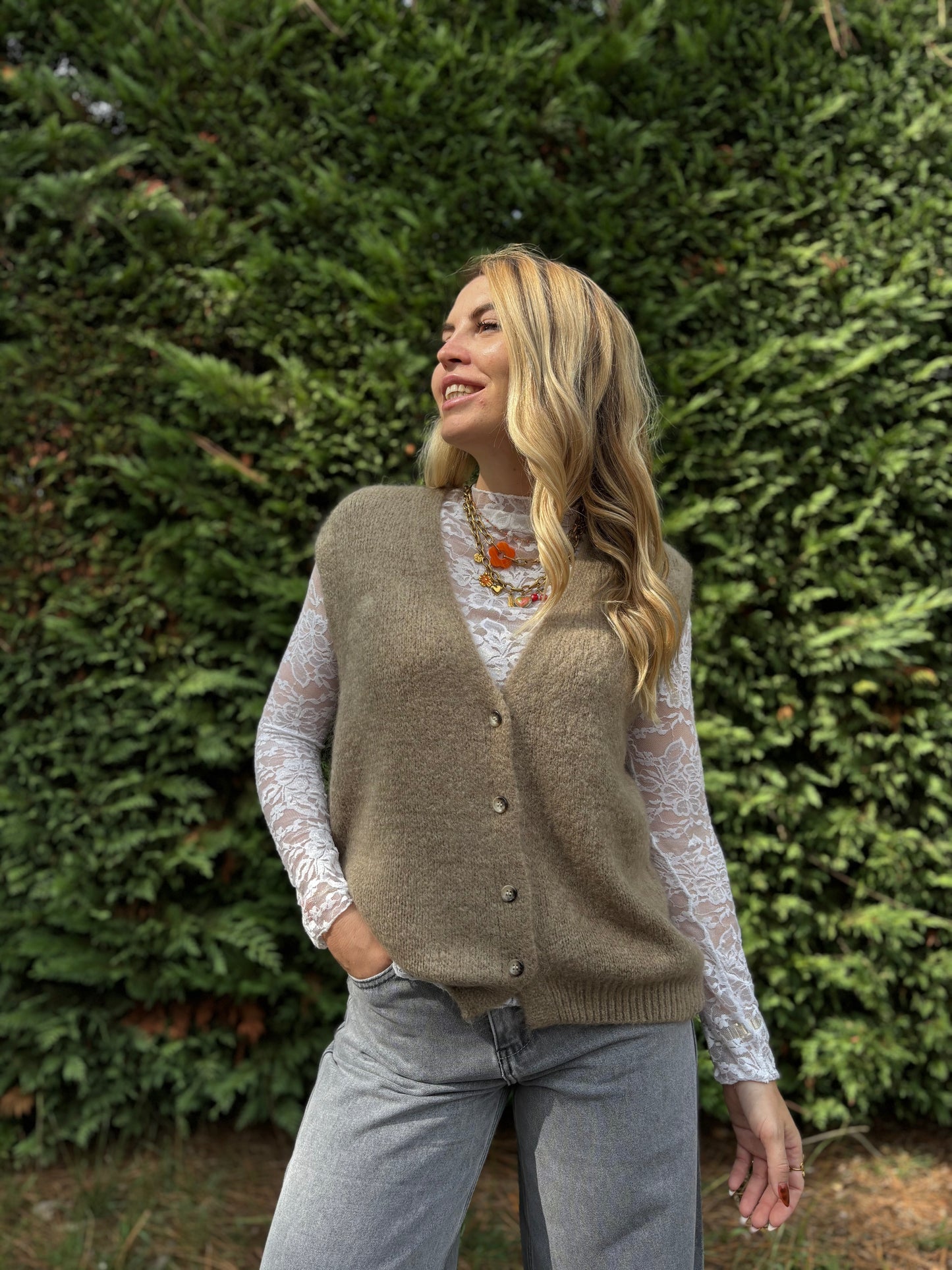 19 - Gilet TOM - Taupe clair