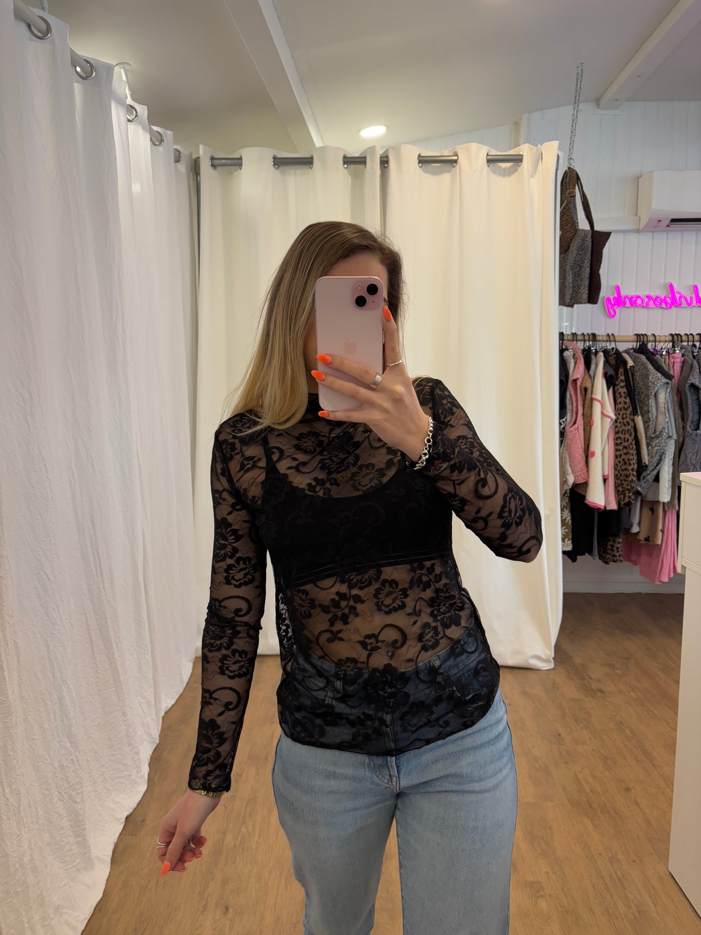 Top dentelle CINDY Noir