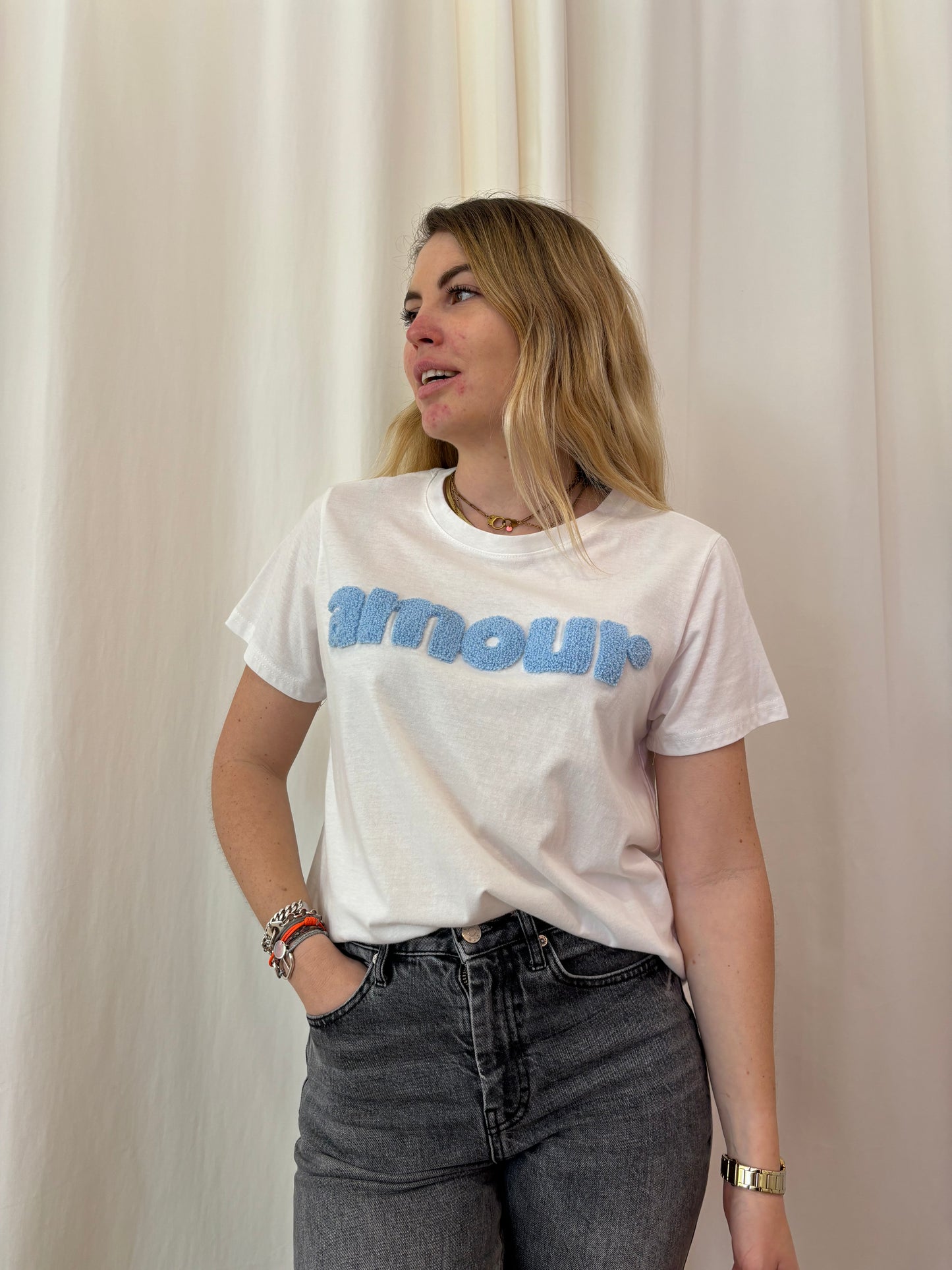 T-shirt AMOUR Bleu ciel