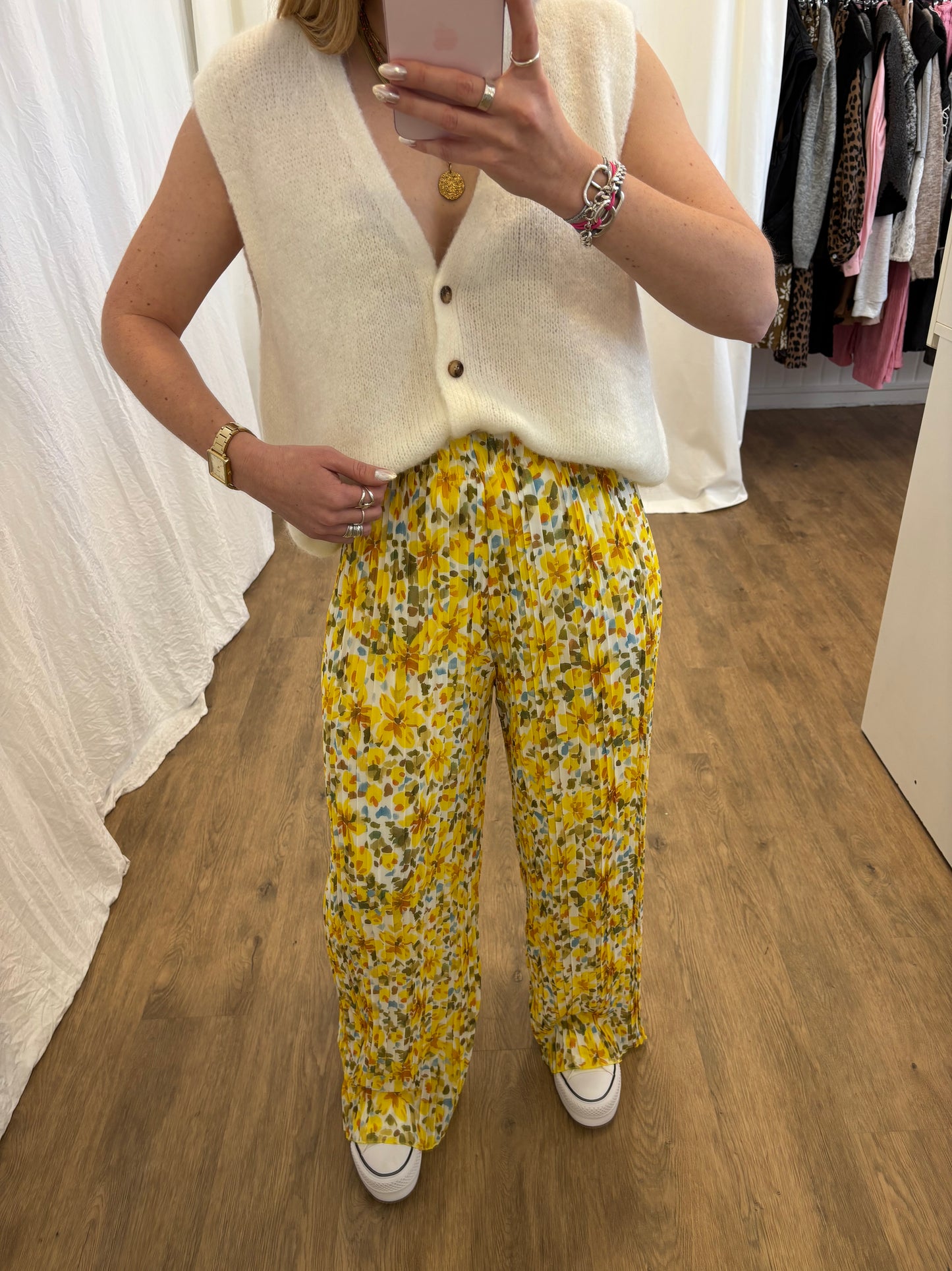 7 - Pantalon plissé BILI Jaune