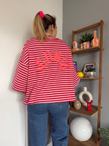 T-shirt marinière ICONIC Rouge + Rose