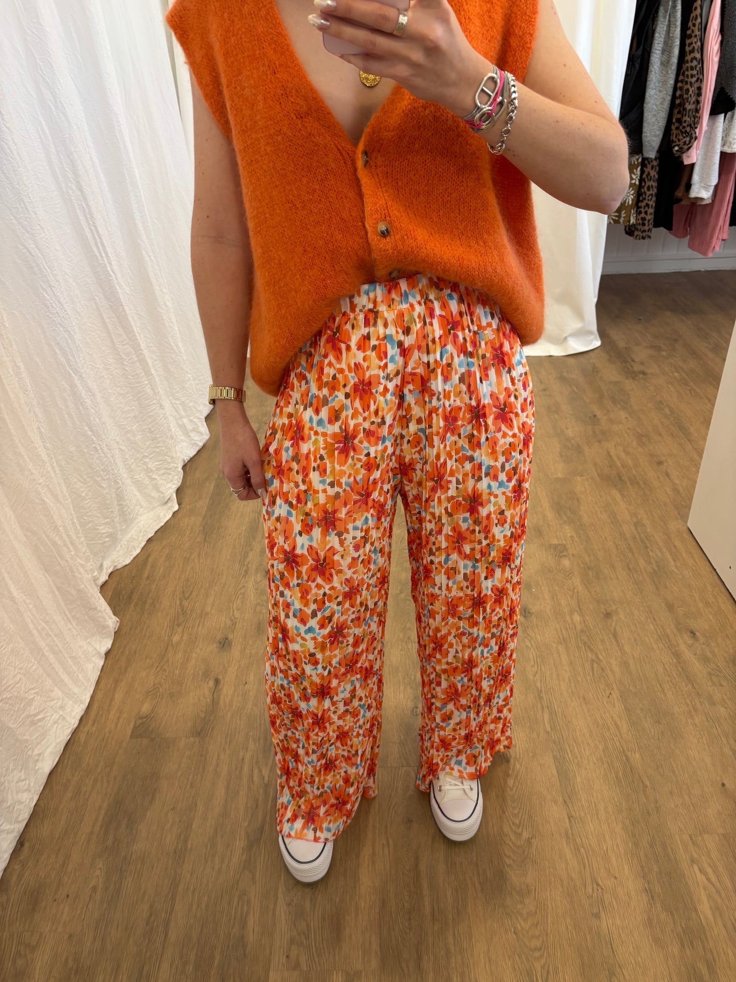 8 - Pantalon plissé BILI Orange