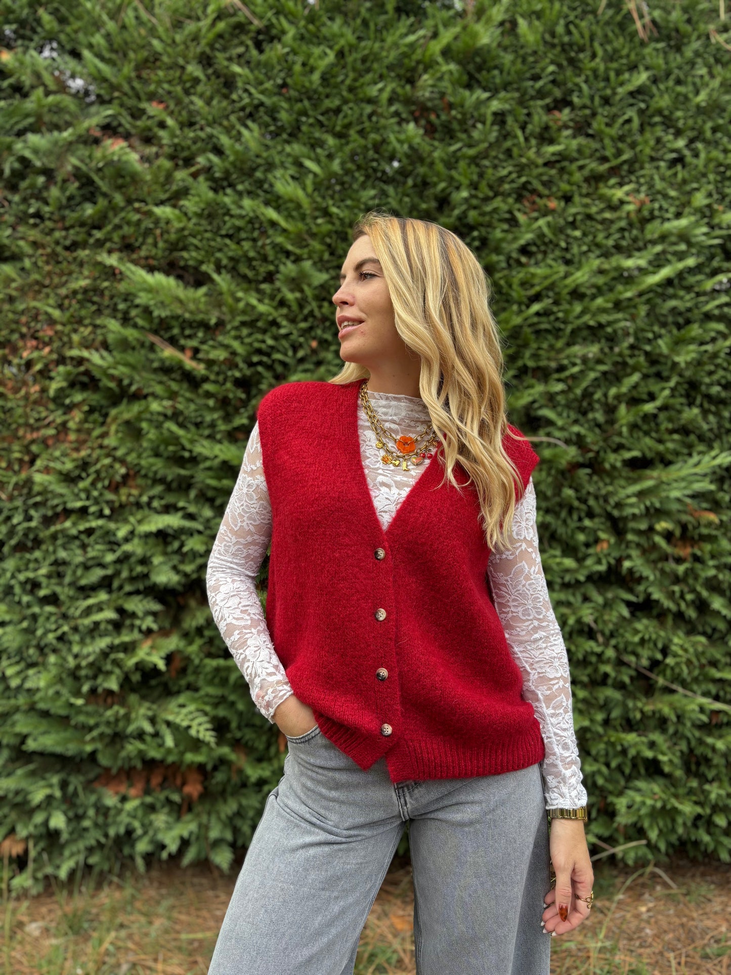 33 - Gilet TOM - Framboise foncé